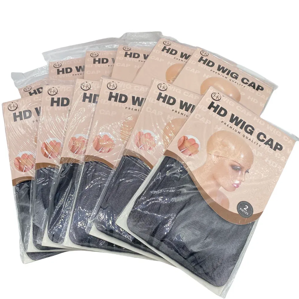 Color: Jet-black - HD Thin Wig Cap 24 pieces - Transparent and Invisible - Sheer Wig Cap for HD Wigs - Wig Accessories