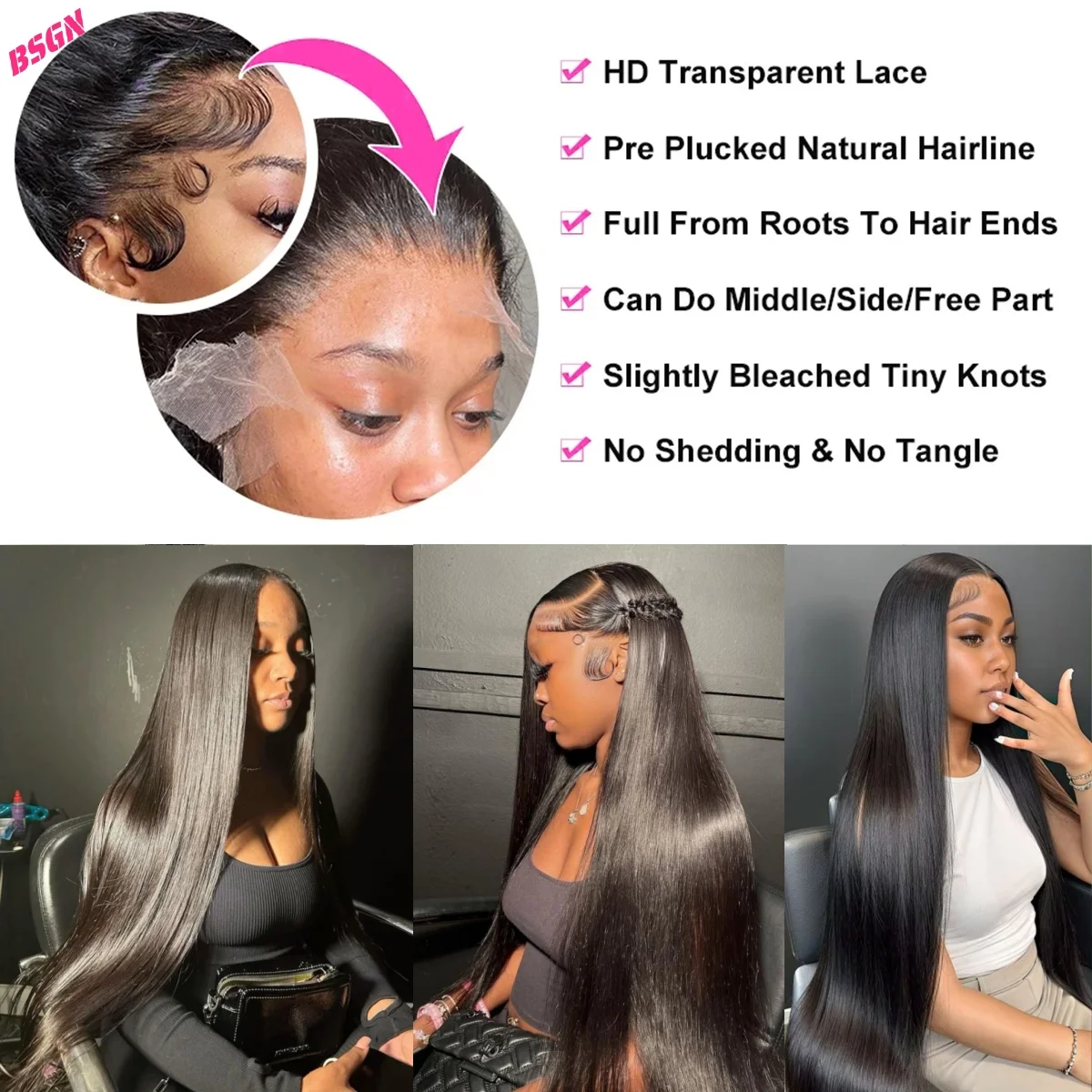 Color: T1B/613, Stretched Length: 18inches, Density: 250%, Lace Size: 13x4 - 26 28 30 180%straight hd lace frontal human hair wigs 13x4 HD Lace Frontal Human Hair Wigs For Women? 100% human hair pre-cut wig