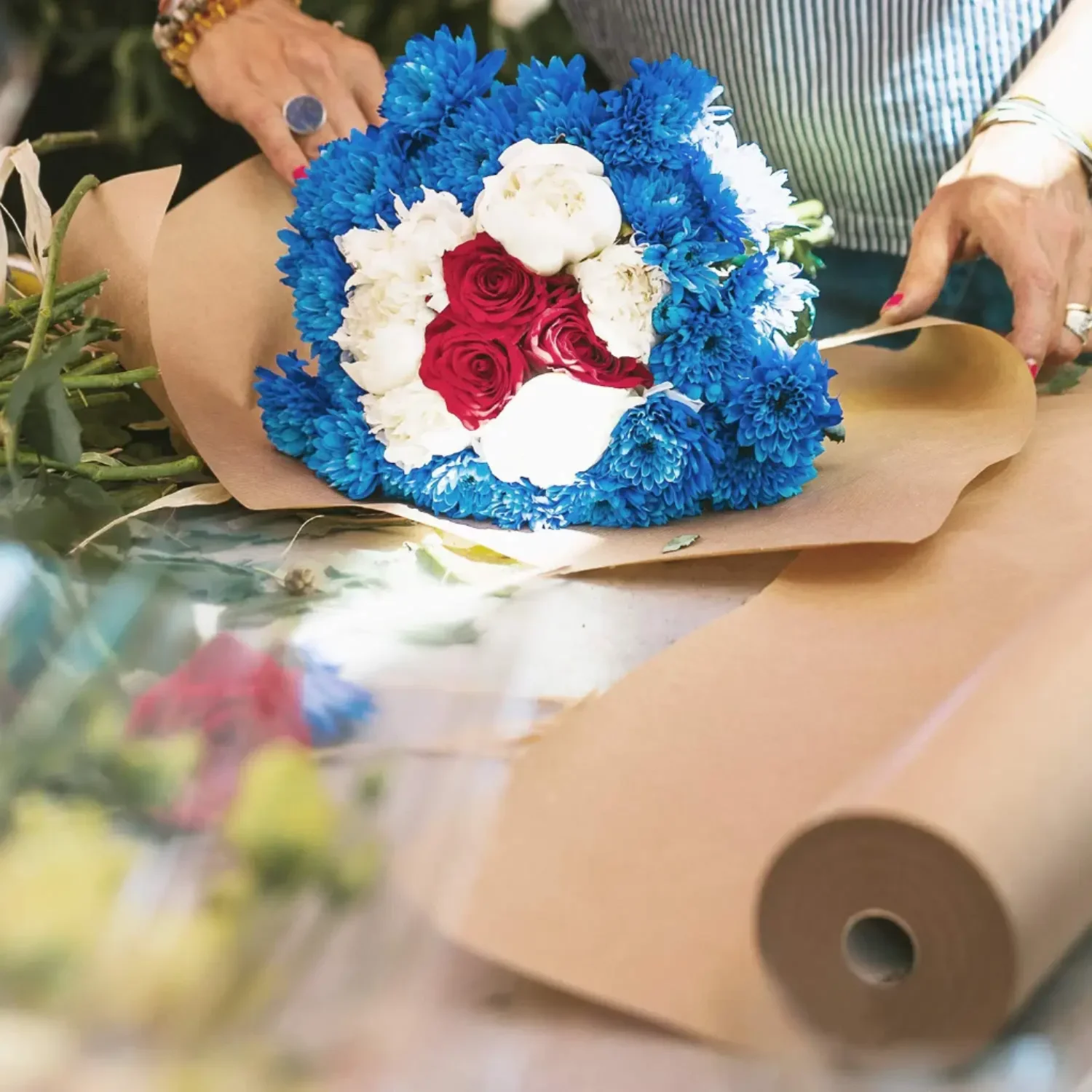 Color: Pink - Brown kraft Paper Rolls, Gift Wrapping, Wrapping Paper, Shipping, Bulletin Boards, Crafts, DIY Making