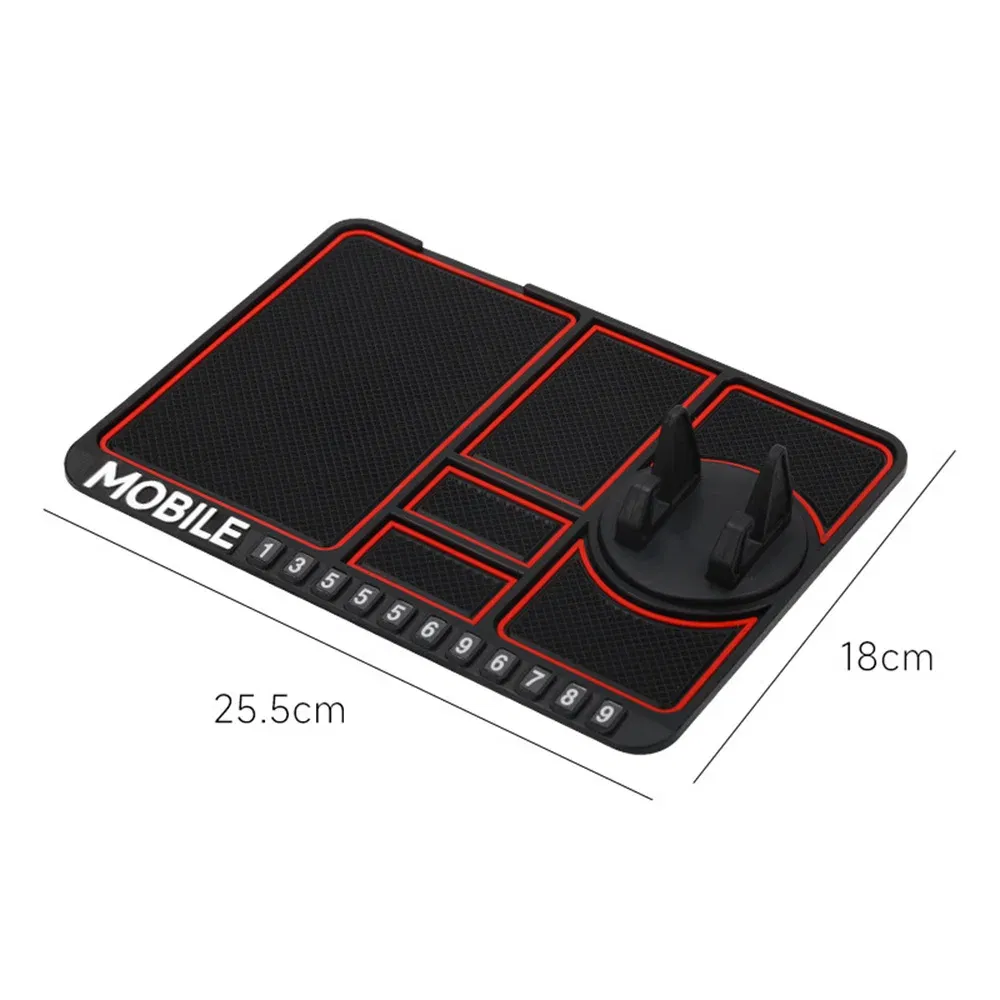 Silicone Car Anti-Slip Mat Auto Phone Holder Sticky Anti Slide Dash Phone Mount Parking Number Card Car Pad Mat Car Mat
