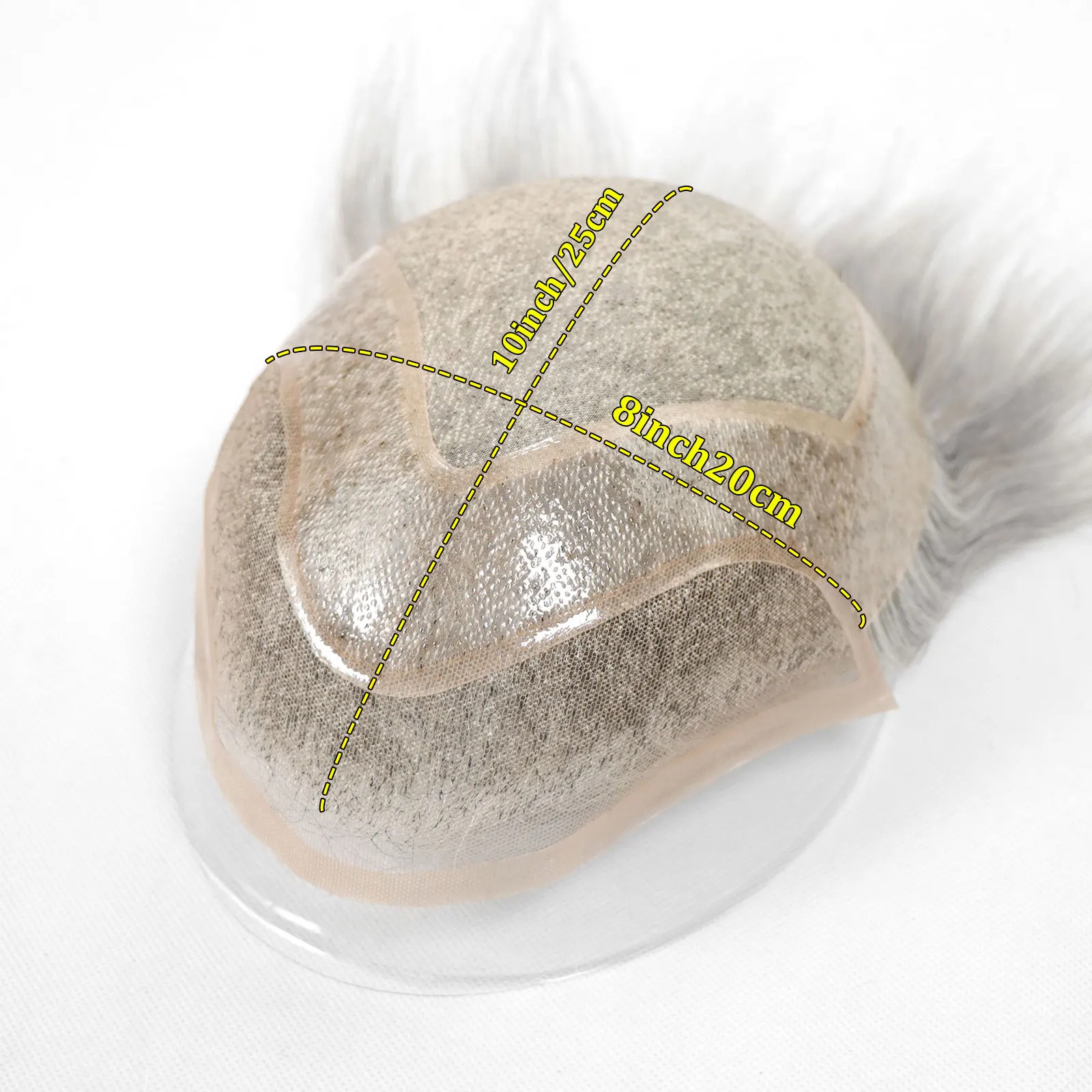 Toupee Color: 22R#, Toupee Density: 120%, Length: 6 inches, Toupee Size: 8x10 - #1B80 Grey Breathable Lace Front Male Wig Human Hair Piece Natural Hairline Lace&Mono&PU Men Toupee Men's Replacement Prosthesis