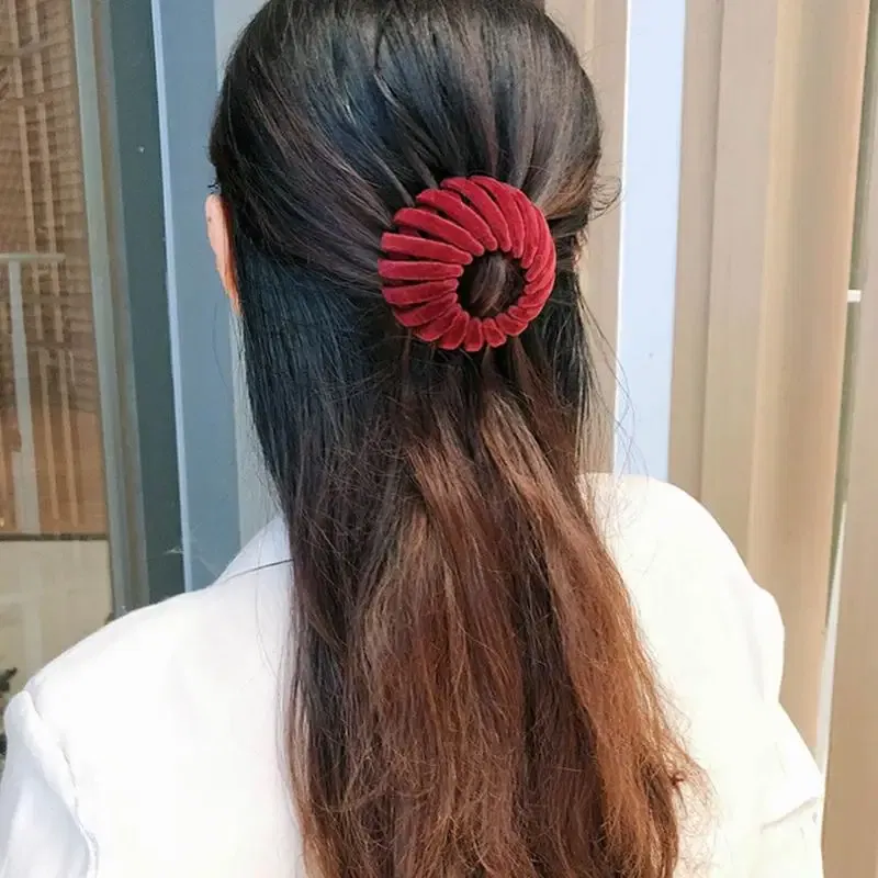 Ships From: CHINA - Ponytail Hairpin Bun Maker Hair Styling Tool Anti-Slip Bun Maker Hair Styling Tool Claw Clip Holder Light Weight For Daily Wear