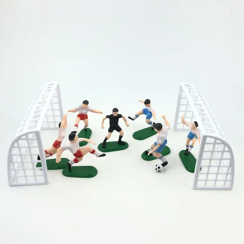 Color: Dark Khaki - Soccer Cake Decorations Soccer Birthday Party Supplies Soccer Ball Cupcake Topper