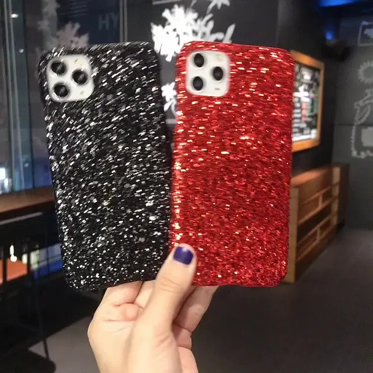 Color: Red, Material: Silicon - Hard Shiny Diamond Girly Phone Case for iPhone 11 12 13 14 15 Pro Max 14 15Plus