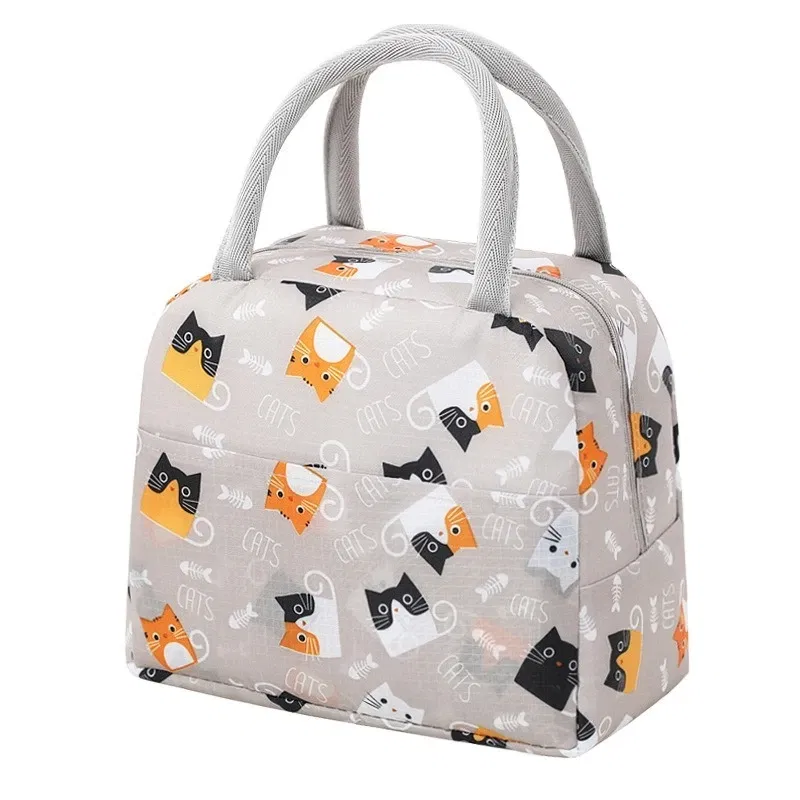 Color: Ivory - Cartoon Lunch Bag Portable Insulated Thermal Heat Children's Bento Bag Picnic Tote Kid School Lunch Box Bags Cooler Ice Pack New