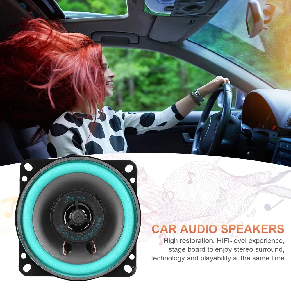 Size: 7" - 1pcs 4/5/6.5 Inch Car Speakers Two-Way Door Automotive Audio Music Coaxial Subwoofer Full Range Frequency Car Stereo Speaker