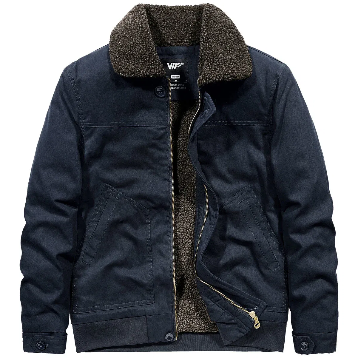 Color: Navy Blue, Size: 5XL - Men's Cold Jackets Knitted Coat Winter Coats Bomber Mens Sweat-shirt Designer Clothes Down Light Style Clothing Hooded Cardigans