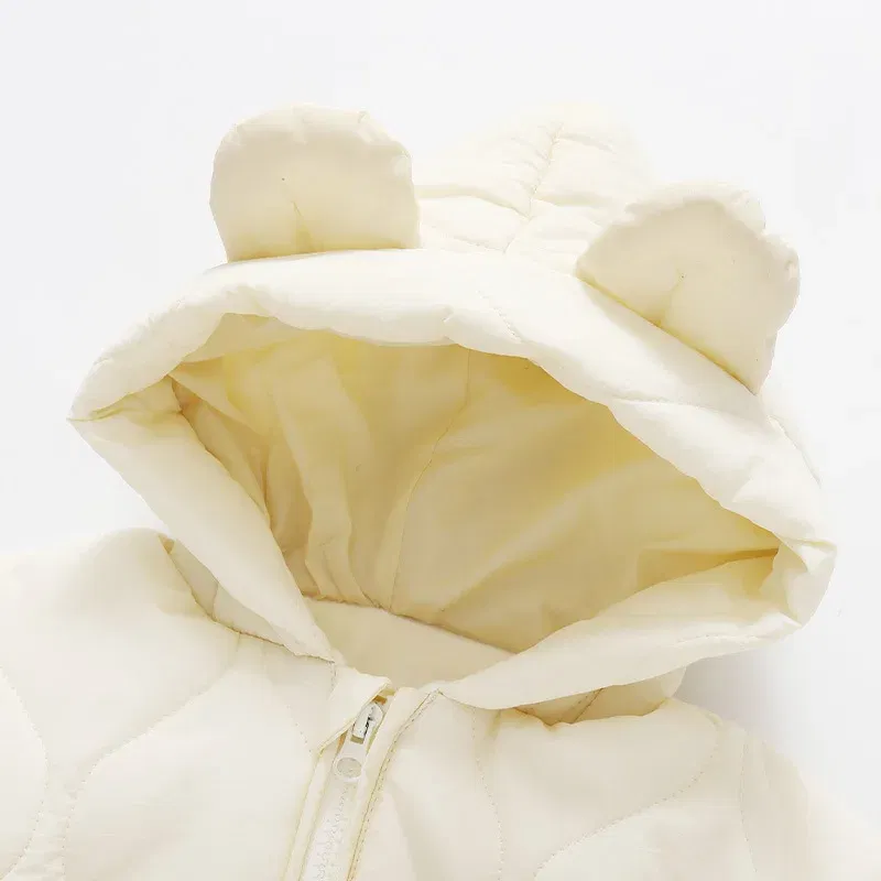 Color: Beige, Ships From: CHINA, Kid Size: 12M - ?»? Winter Baby Outwear Clothing Fur Lining Warm Toddler Girl's Boy's Rompers Cartoon Bear Infant Jumpsuit