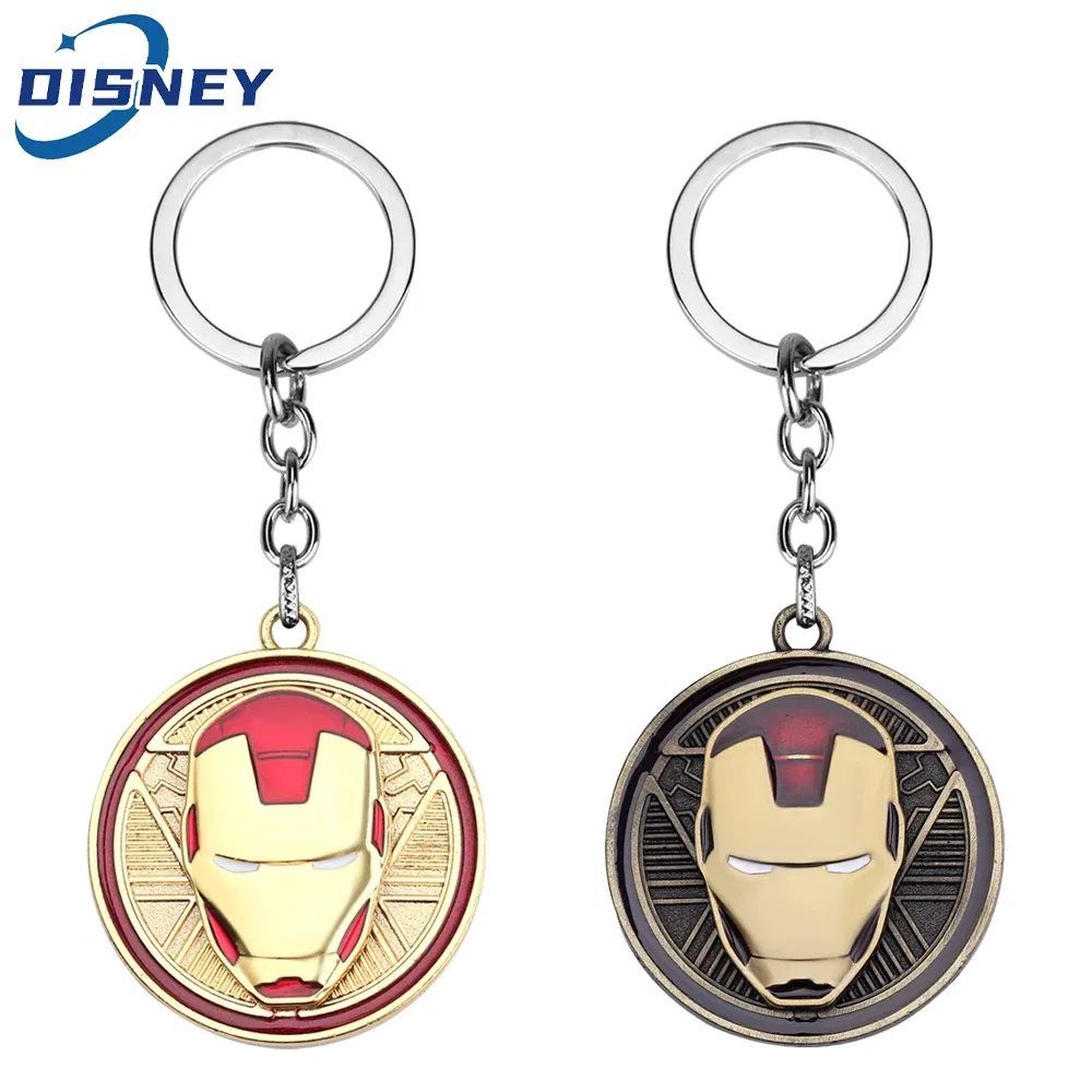 Color: black, Ships From: CHINA - Marvel Avengers Superhero Iron Man Keychain for Men anxiety Jewelry Fun Rotate Decompress Keyrings Backpack Key Holder Pendant