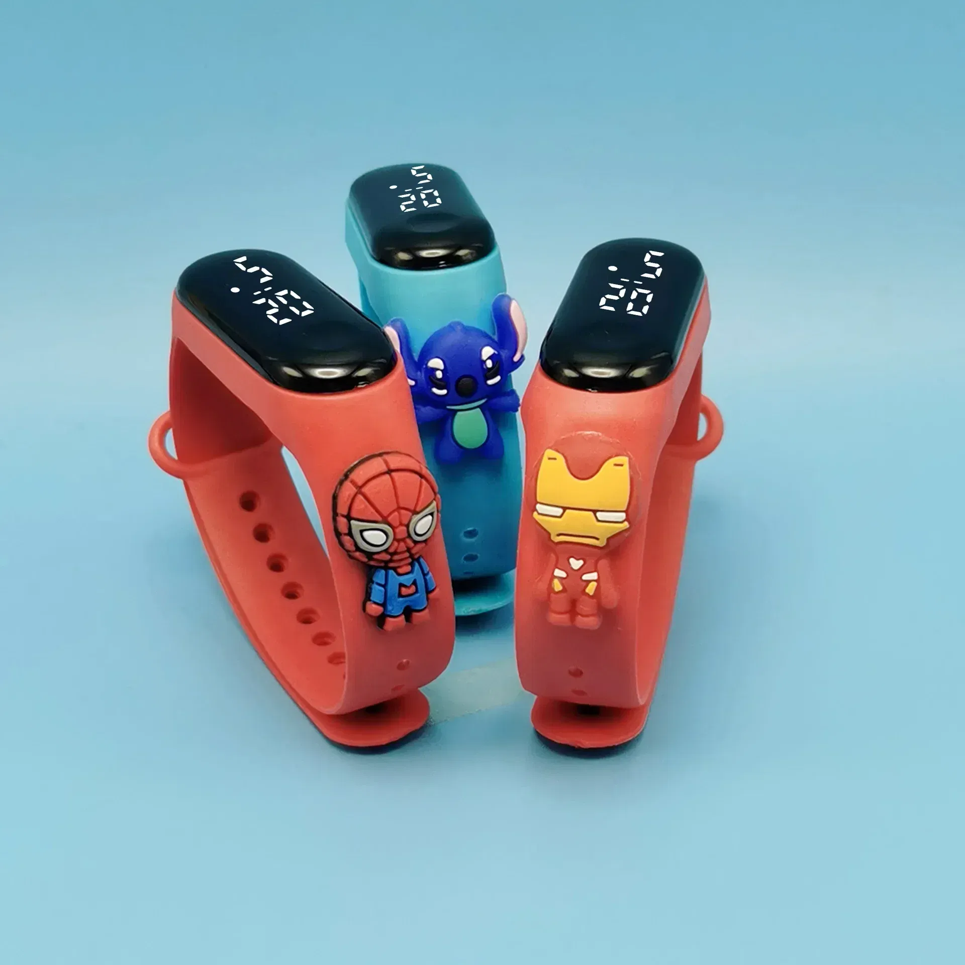 Color: DEEP BLUE - Disney Stitch LED Waterproof Kids Digital Watch Spiderman Hulk Children Watch Sports Touch Electronic Kids Gifts