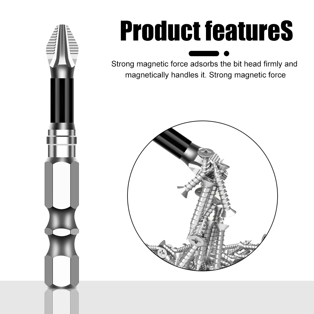 Color: MULTI - K5 Non-slip High Hardness Bit S2 Strong Magnetic 5A Black Non-slip Cross Head Electric Drill Electric Screwdriver Bit