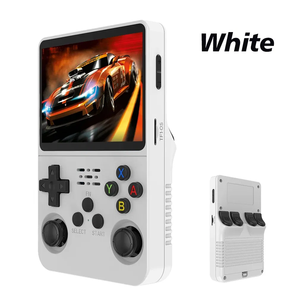 Color: Black - R36S Retro Handheld Video Game Console Linux System 3.5 Inch IPS Screen Portable Pocket Video Player 64GB RG35S Plus