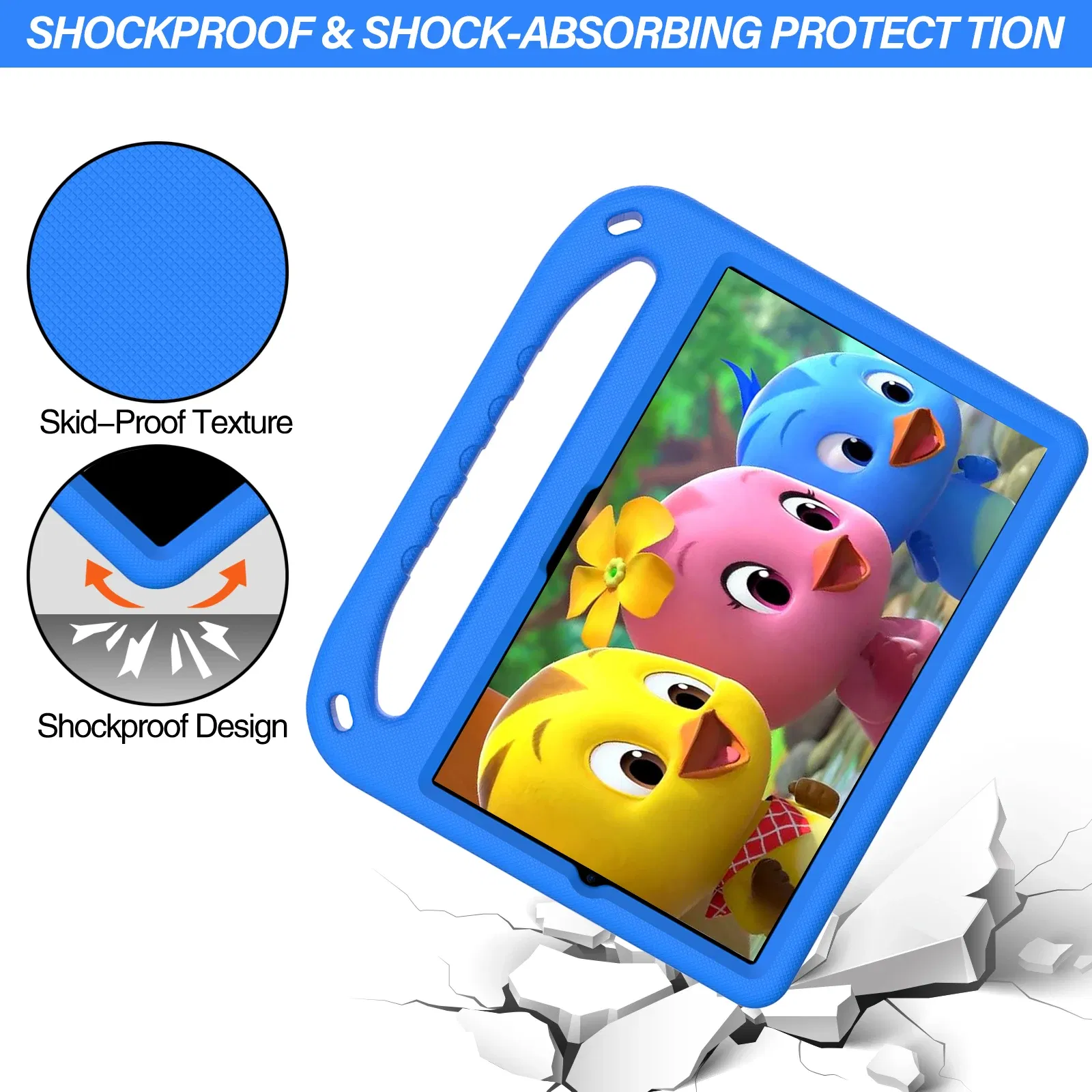 Color: black, Size: iPad mini 6 - Kids tablet case  for Samsung Galaxy Tab S9FE+ S9+ S9 S8 S8+ S7FE S7+ A7Lite S5e S6 Lite A9+ A9 A8 A7 T510 T307U Child shel