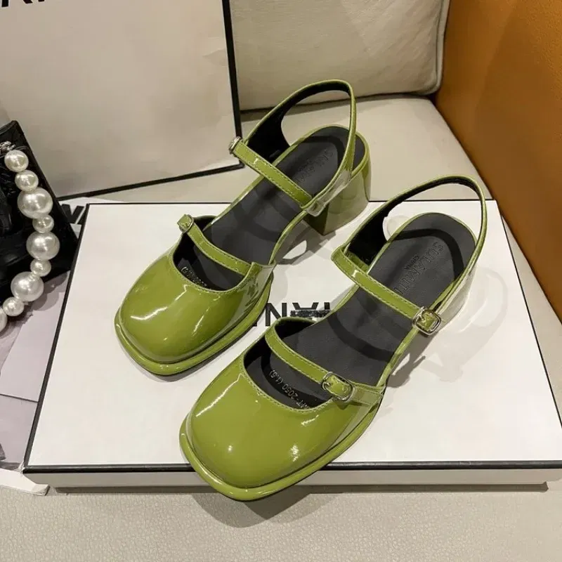 Color: SKY BLUE, Shoe Size: 36 - Non-slip Round Toe Sandals Ladies Casual 2023 Summer Hollow Beach Elegant Shoes Korean Fashion Party Shoes Design 2024