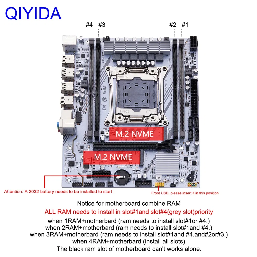 Color: Orange, Ships From: CHINA - To X99 Motherboard Set Kit With LGA2011-3 Xeon E5 2630 V4 CPU DDR4 16GB REG ECC memory PCI 16x NVME M.2 SATA x99 H5