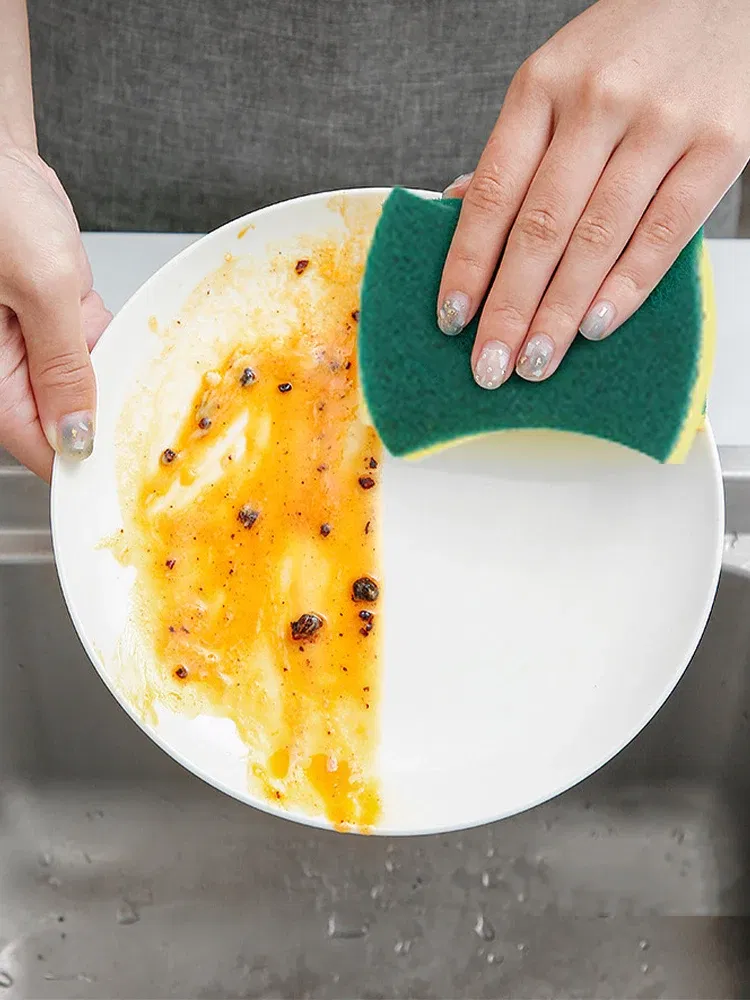 Color: Blue, Ships From: CHINA - Dishwashing Sponge Kitchen Nano Emery Magic Clean Rub Pot Rust Focal Stains Sponge Sponge Removing Kit Cleaning Brush Sponges