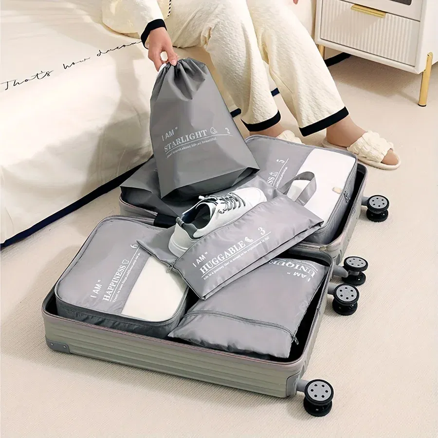 Color: Blue, Ships From: CHINA - 6pcs, Packing Cubes Luggage Organizers, Travel Accessories