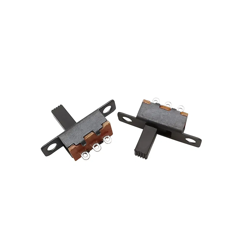 Color: black - 10Pcs SS12F15 Toggle Switch 3 Pin 1P2T SPDT Slide Switch 50V 0.5A Handle High 3mm 4mm 5mm 6mm