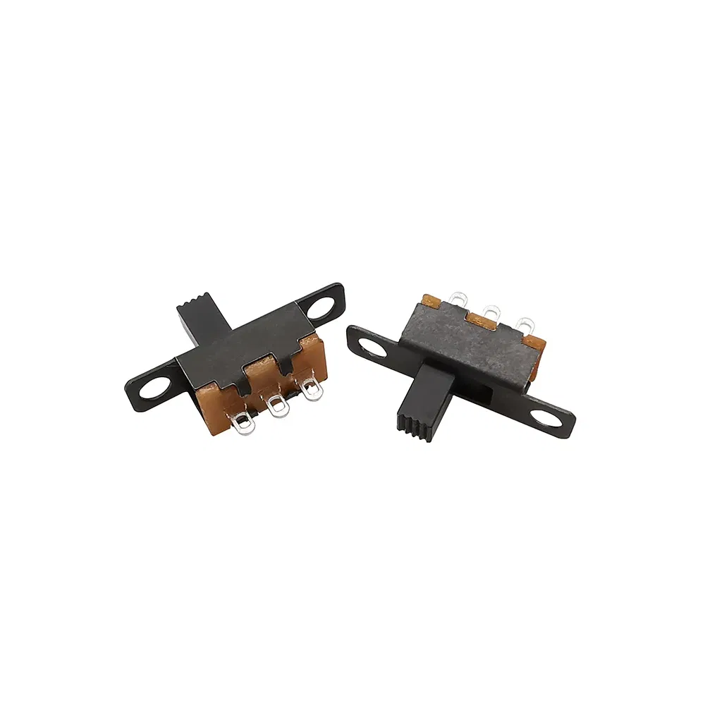 Color: black - 10Pcs SS12F15 Toggle Switch 3 Pin 1P2T SPDT Slide Switch 50V 0.5A Handle High 3mm 4mm 5mm 6mm
