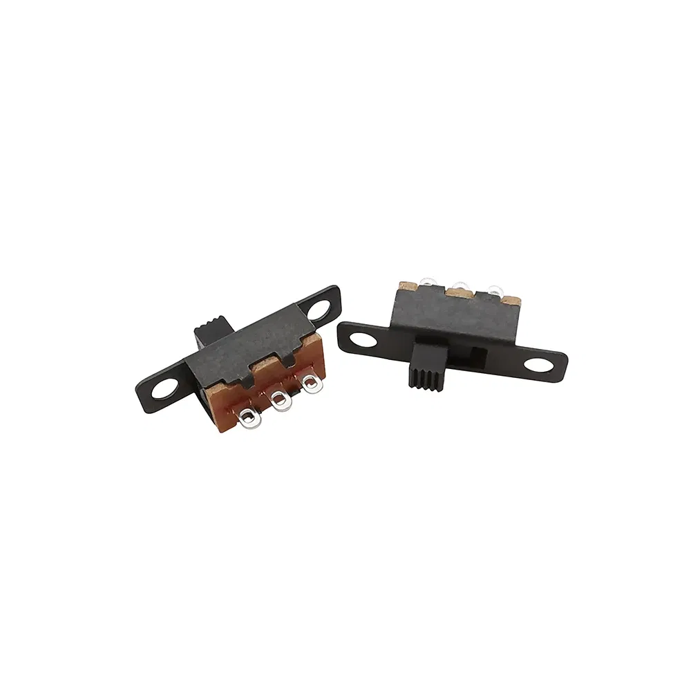 Color: black - 10Pcs SS12F15 Toggle Switch 3 Pin 1P2T SPDT Slide Switch 50V 0.5A Handle High 3mm 4mm 5mm 6mm