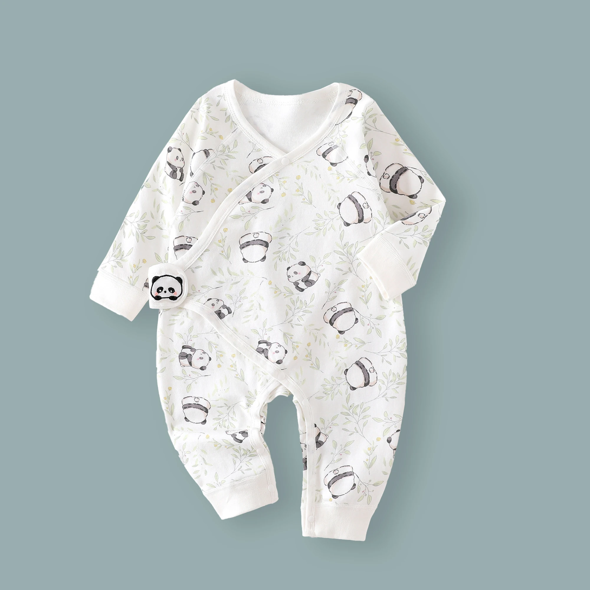 Color: Beige, Kid Size: 9M - AYNIGIELL Spring Autumn Clothing New 0-6M Cotton Newborn Baby Girl Boy Romper Print Infant Jumpsuit Baby's Inner Clothing
