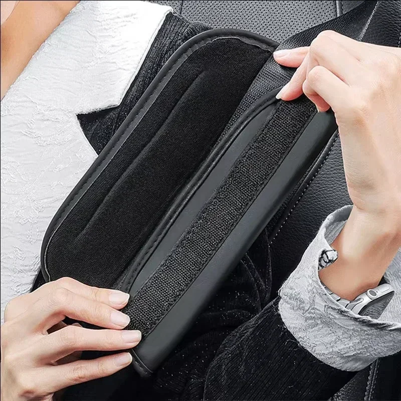 Color Name: Beige - 2Pcs For VW Volkswagen SCIROCCO GTI GTD GOLF POLO PASSAT Nappa Car Leather Seat Belt Covers Styling Interior Car Accessories