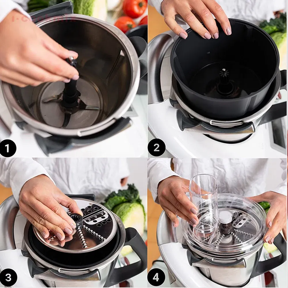 Color: Black - Free Shipping Kitchen Mixcover Bimby Blender Accessories Vegetable and Cheese Cutter Grater For Vorwerk Thermomix TM5 TM6