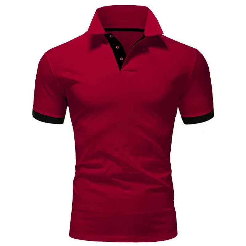 Color: army green, Size: S - Men's Short Sleeve Polo Shirts Casual Slim Fit Basic Designed Shirts Quick-drying Anti-wrinkle Tops