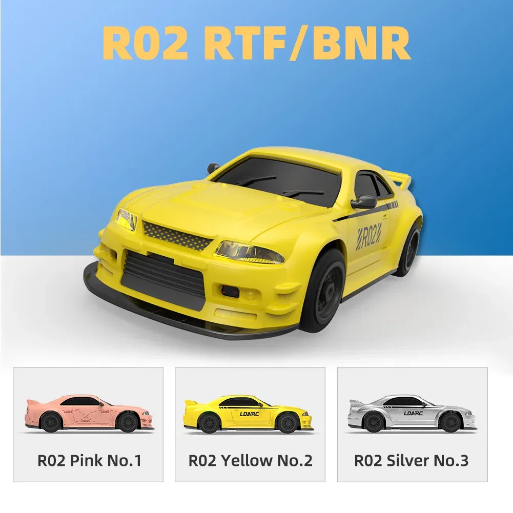 Color: green - LDARC R02 Mini Rc Sports 1/64 Simulated Electric Remote Control Model Car Tabletop RTR 2.4G Adults Children'S Toys Gift