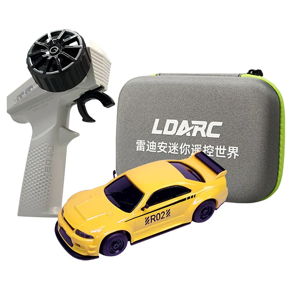 Color: green - LDARC R02 Mini Rc Sports 1/64 Simulated Electric Remote Control Model Car Tabletop RTR 2.4G Adults Children'S Toys Gift