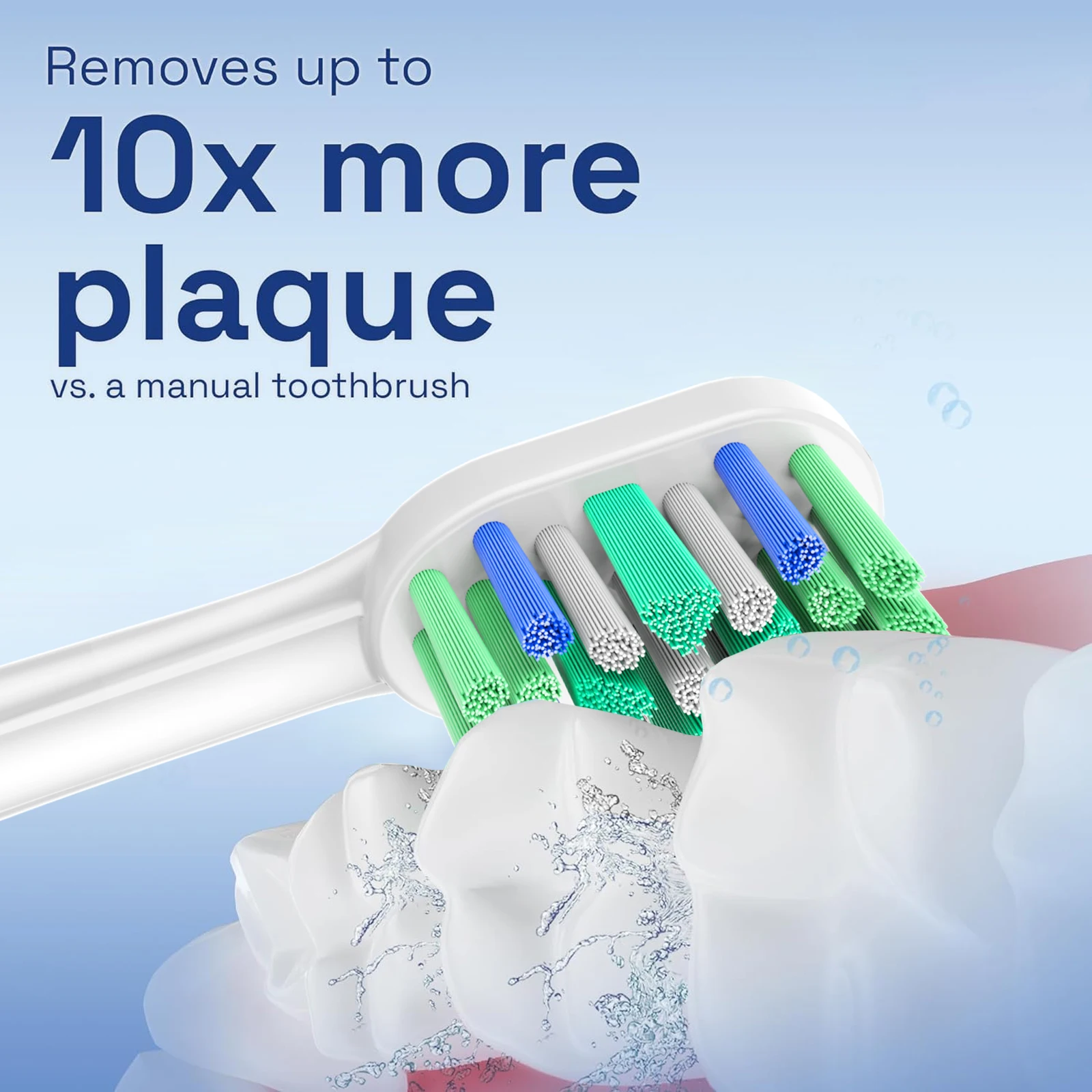 Color: Ivory - Replacement Toothbrush Heads Compatible with Philips Sonicare Optimal Plaque Control HX9023/65 HX9044 HX9054 Electric Brush Head