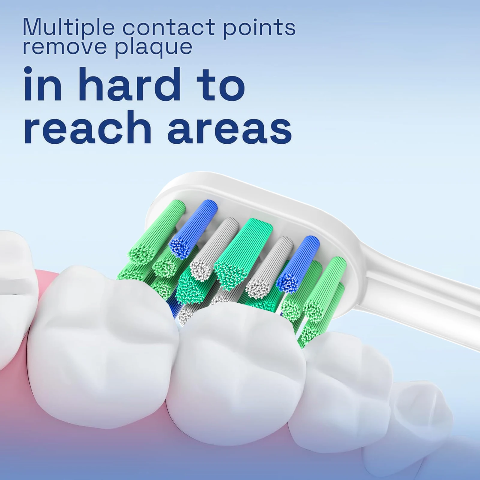 Color: Ivory - Replacement Toothbrush Heads Compatible with Philips Sonicare Optimal Plaque Control HX9023/65 HX9044 HX9054 Electric Brush Head