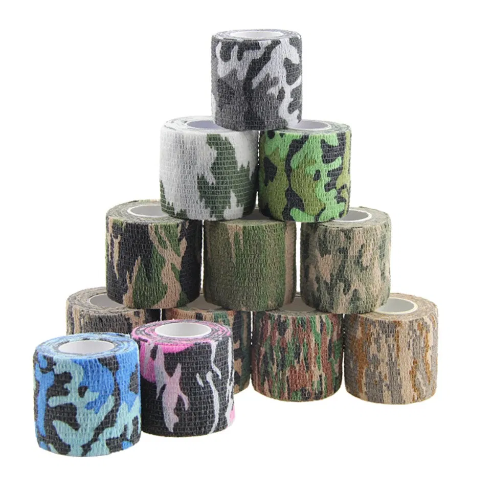 Color: NUDE - 1pc Disposable Self-adhesive Flex Elastic Bandage Tape For Tattoo Handle Grip Tube Wrap Elbow Sport Stick Accessories 5*450cm