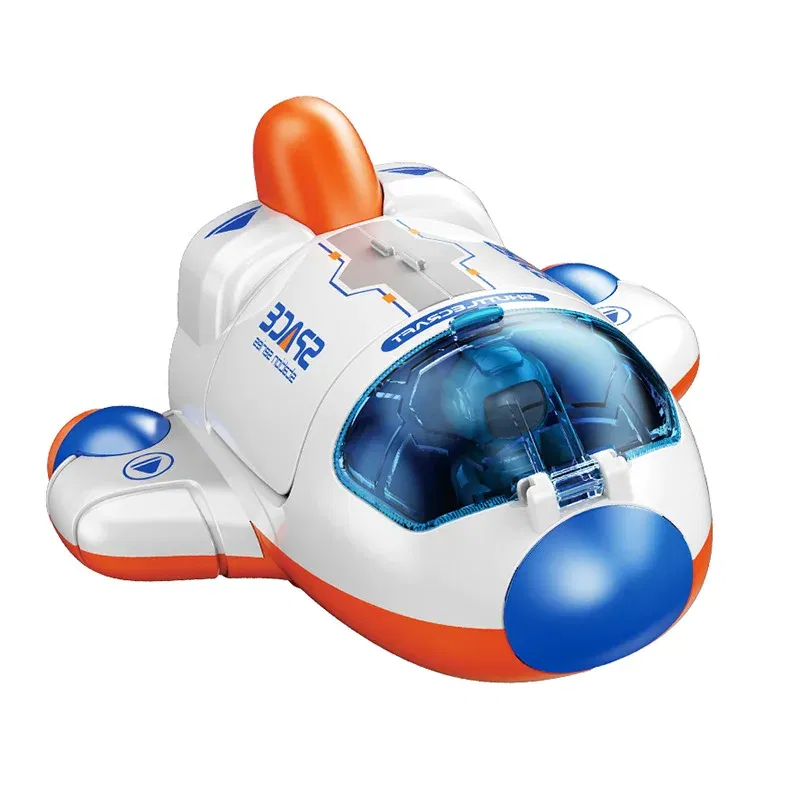 Color: WHITE - Children's Toy Car, Astronaut, Astronaut, Rocket Spacecraft, Detachable Boy Figurine Toy