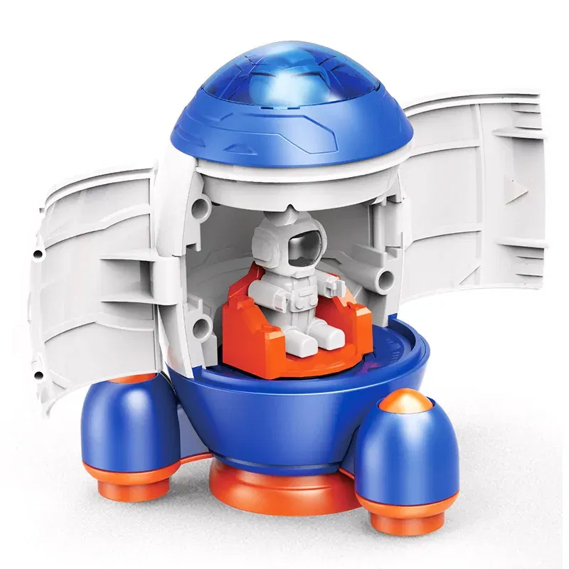 Color: WHITE - Children's Toy Car, Astronaut, Astronaut, Rocket Spacecraft, Detachable Boy Figurine Toy