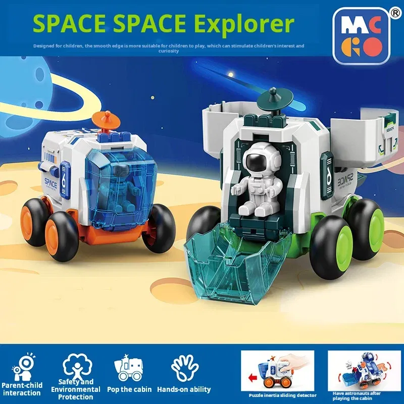 Color: WHITE - Children's Toy Car, Astronaut, Astronaut, Rocket Spacecraft, Detachable Boy Figurine Toy