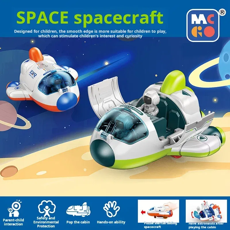 Color: WHITE - Children's Toy Car, Astronaut, Astronaut, Rocket Spacecraft, Detachable Boy Figurine Toy