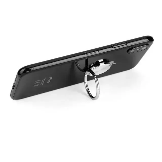 Color: Silver - CD Pattern Ultra-thin Mobile Phone Ring Buckle Holder 360 Degree New Round Mobile Phone Holder Magnetic Car Ring Buckle