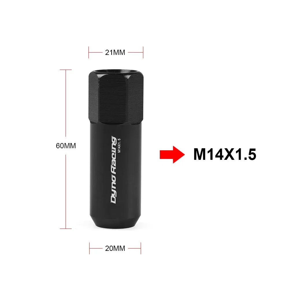 Color Name: Gold, Specifications: M14x1.5 - Lodenqc 20PCS M14*1.5 60mm New Wheel Nuts Racing Lug Wheel Nuts Screw / Aluminum Lug nut M14X1.5 LC101006