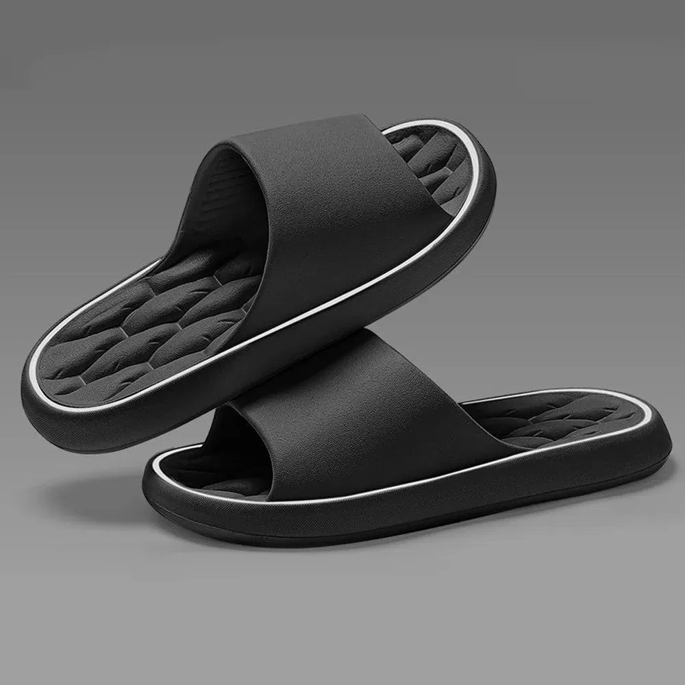 Color: Blue, Shoe Size: 36-37, Ships From: CHINA - BASATU Fashion Summer Cartoon Home Shoes Non-slip Soft Slides Lithe Comfort Sandals Men Women Couple Slippers Trendy Slippers
