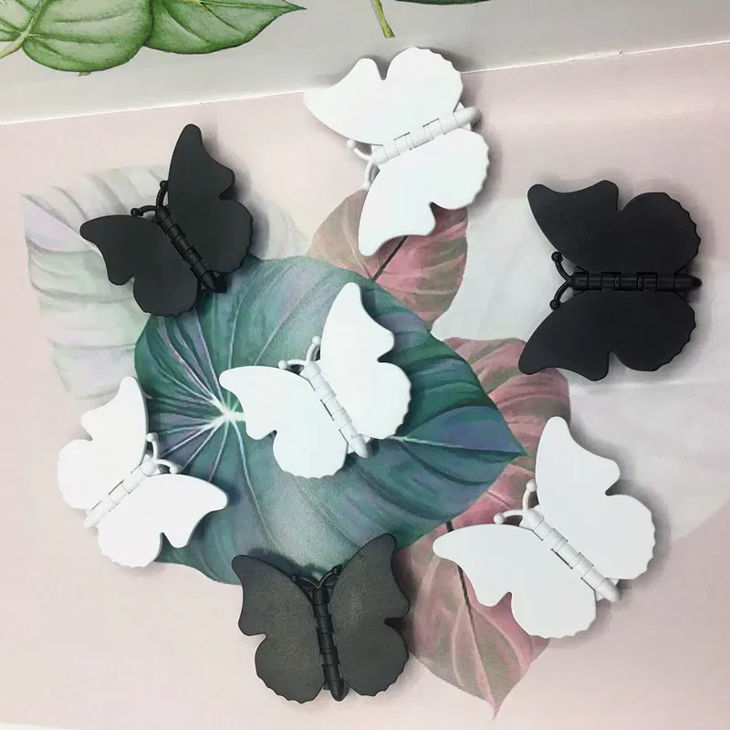 Color: black - 2pcs 360 Degree Phone Ring Stand Holder Butterfly Bling Glitter Universal Butterfly Wing holder finger ring holder