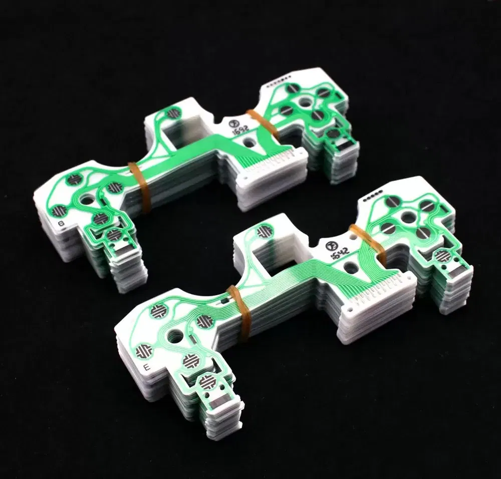 Color: Red - 10Pcs Set for Ps5 Ps4 Pro Slim Jdm 040 050 Ps3 Controller Conductive Film Keypad Flex Cable Replacement Circuit Board Pcb Ribbon