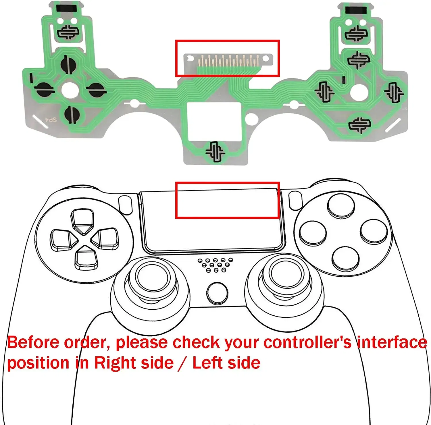 Color: Red - 10Pcs Set for Ps5 Ps4 Pro Slim Jdm 040 050 Ps3 Controller Conductive Film Keypad Flex Cable Replacement Circuit Board Pcb Ribbon