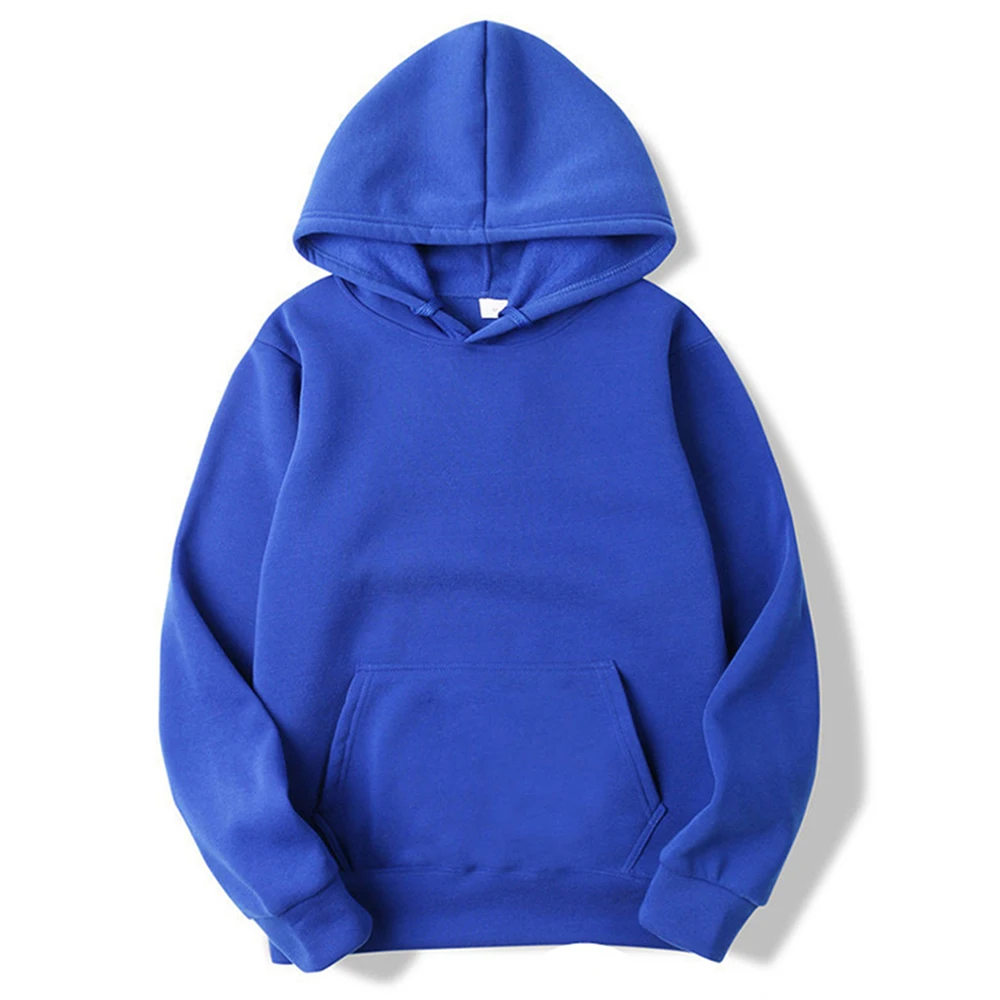 Color: Blue, Size: S - Plain Sublimation Fleece Hoodies Bulk Wholesale Pullover Men Hooded Sweatshirt Cheap Solid Hoodie For Man Sudaderas Para Hombre