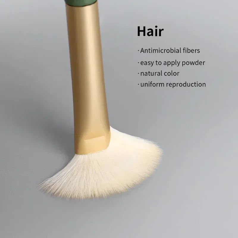 Handle Color: Black - New Half Fan-shaped Nose Shadow Brush Soft Angled Flat Head Noses Contour Smudge Makeup Brushes Highlighter Blush Cosmetics Tool