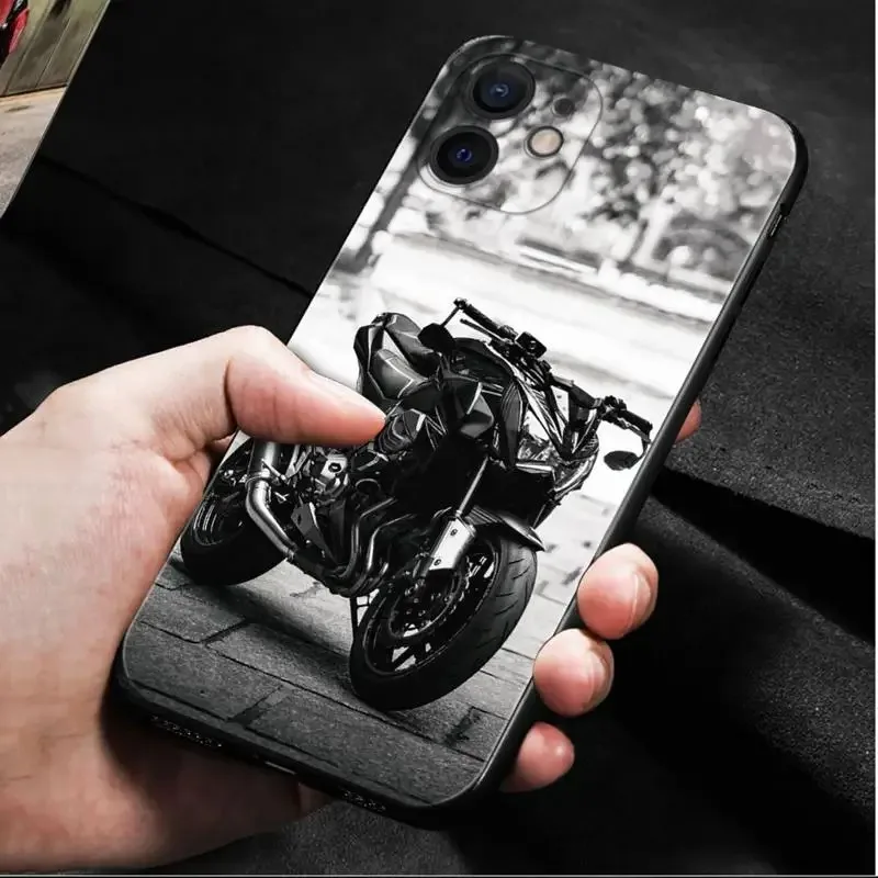 Color: Gold, Material: PU - Moto Cross Motorcycle Sports Phone Case For iPhone 16 15 14 13 12 11 Pro Max XS X XR Plus Mini Luxury Black Soft Cover Funda