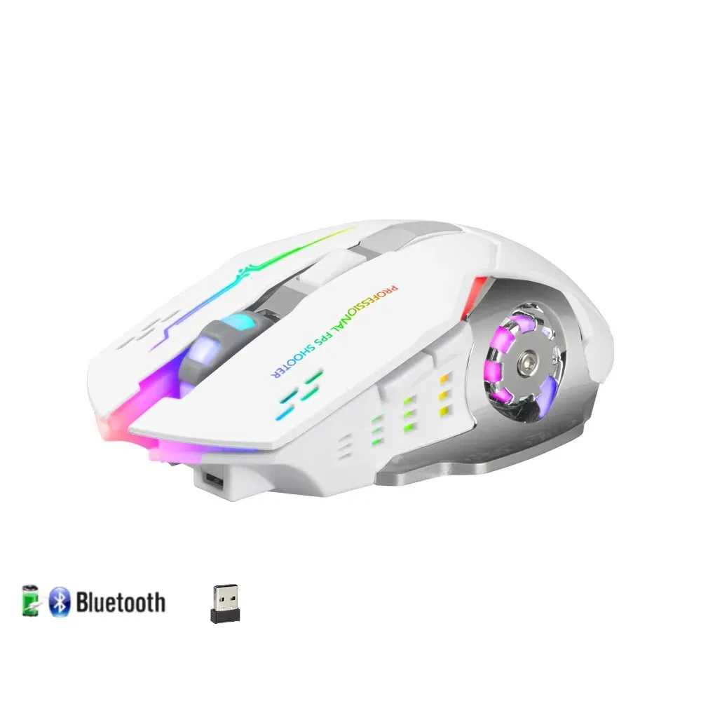 Color: Pink - Wireless Computer Gaming Mouse, Mice With LED Backlit, Ergonomic Gamer Mouse With 6 Silent Buttons, 3 Adjustable DPI for PC
