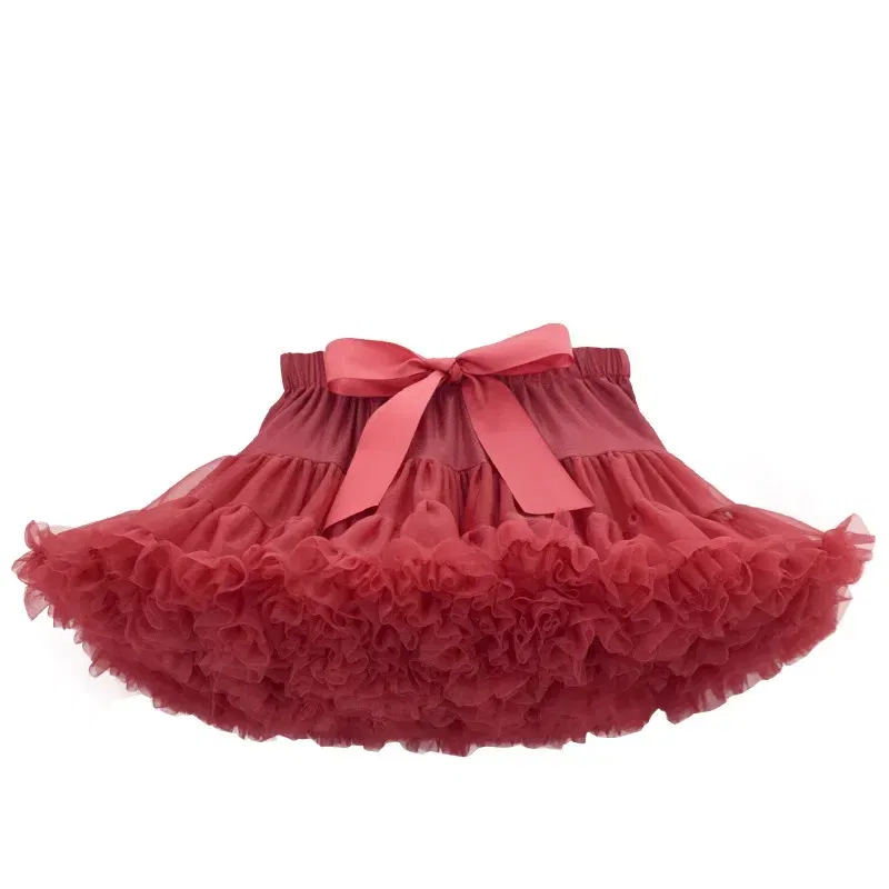Color: Pink, Kid Size: 4 - Baby Girls Tulle Tutu Skirt Ballerina Pettiskirt Fluffy Children Ballet Skirts For Party Dance Princess Girl Tulle Clothes 1-10Y
