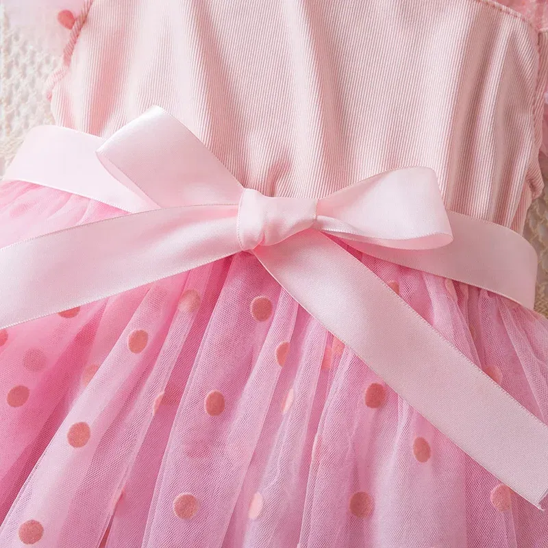 Color: WHITE, Size: M - Hello Kitty 2-6Y Baby Girl Dress Princess Mesh Skirt Summer Sleeveless Wedding Party Dresses for Girls Summer