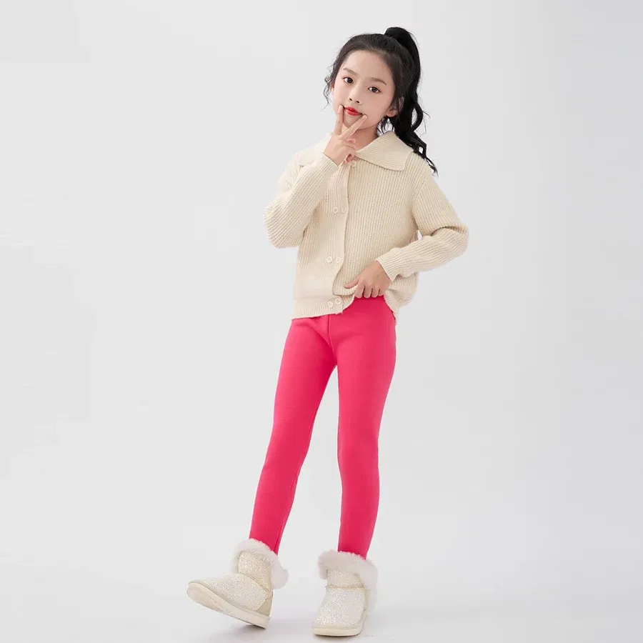 Color: black, Size: 92, Ships From: CHINA - SheeCute Girls Winter Warm Pants Kids Fleece Lined Leggings for 3-11 Years SCW7101